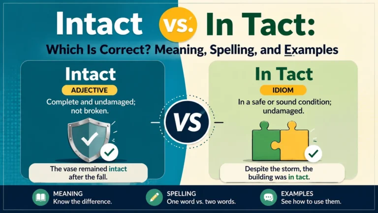 Intact vs. In Tact: Which Is Correct? Meaning, Spelling, and Examples