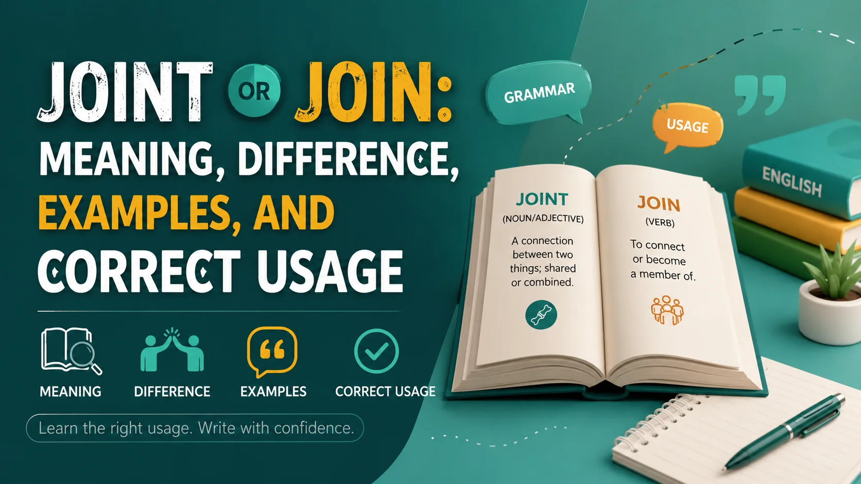 Joint or Join: Meaning, Difference, Examples, and Correct Usage