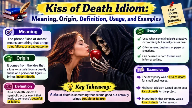 Kiss of Death Idiom: Meaning, Origin, Definition, Usage, and Examples
