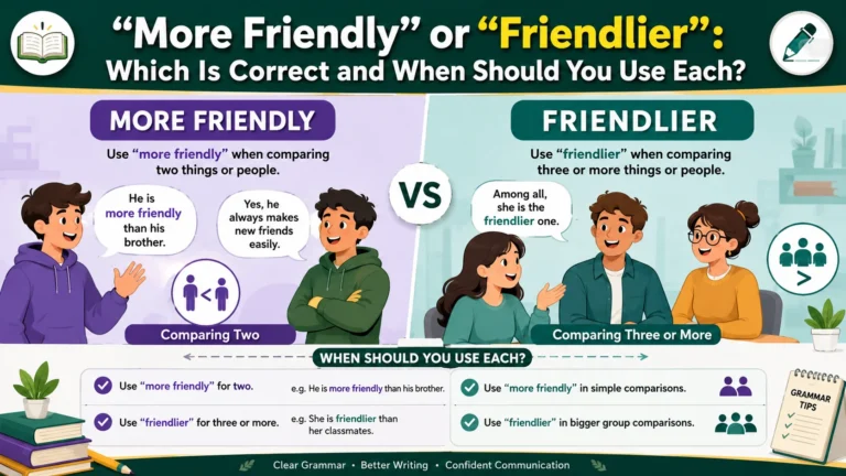 “More Friendly” or “Friendlier”: Which Is Correct and When Should You Use Each?