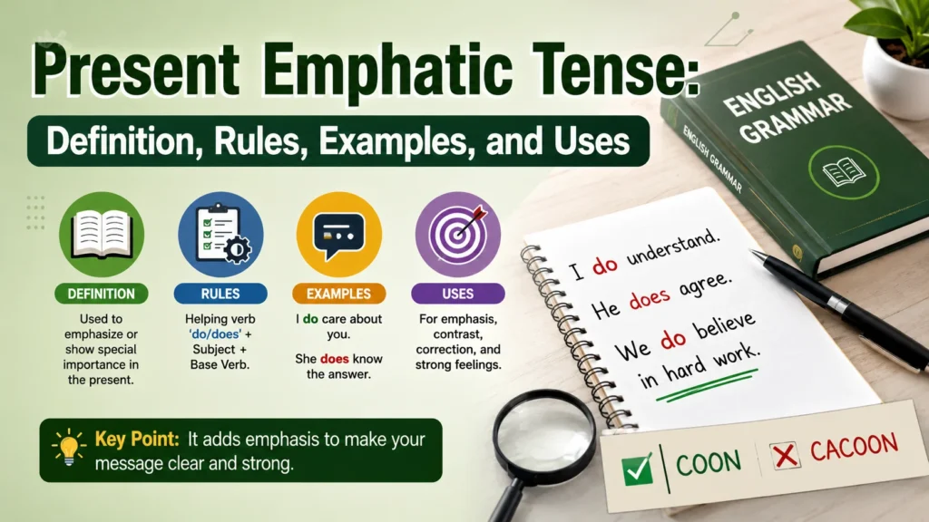 Present Emphatic Tense: Definition, Rules, Examples, and Uses