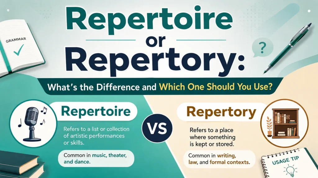 Repertoire or Repertory: What’s the Difference and Which One Should You Use?