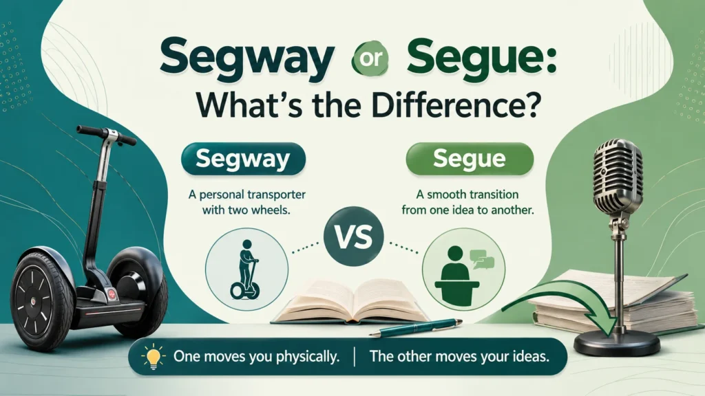 Segway or Segue: What’s the Difference?