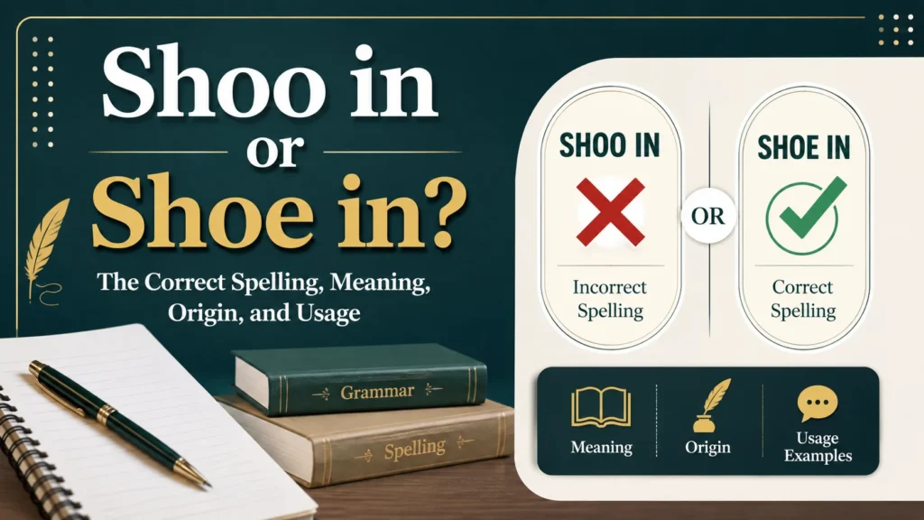 Shoo in or Shoe in? The Correct Spelling, Meaning, Origin, and Usage