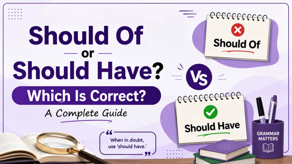 Should Of or Should Have? Which Is Correct?