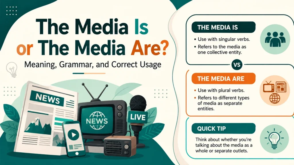 The Media Is or The Media Are? Meaning, Grammar, and Correct Usage