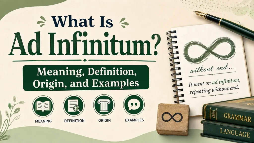 What Is Ad Infinitum? Meaning, Definition, Origin, and Examples