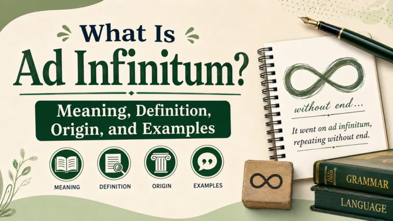 What Is Ad Infinitum? Meaning, Definition, Origin, and Examples