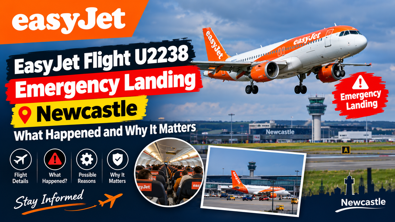 EasyJet Flight U2238 Emergency Landing Newcastle