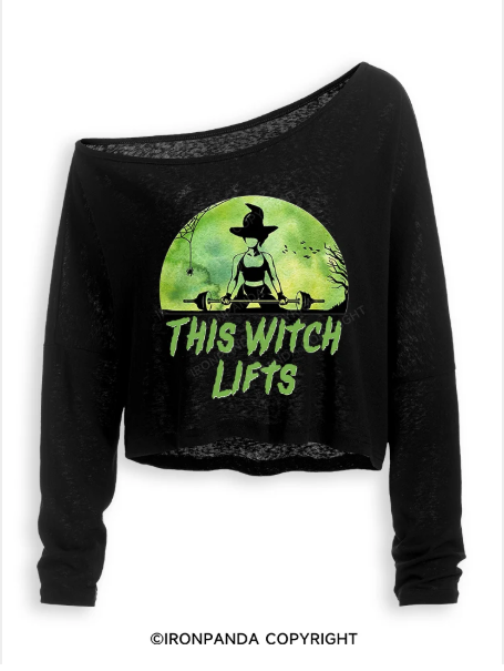 How to Style an Off Shoulder Long Sleeve Gym Crop Top | IronPandaFit