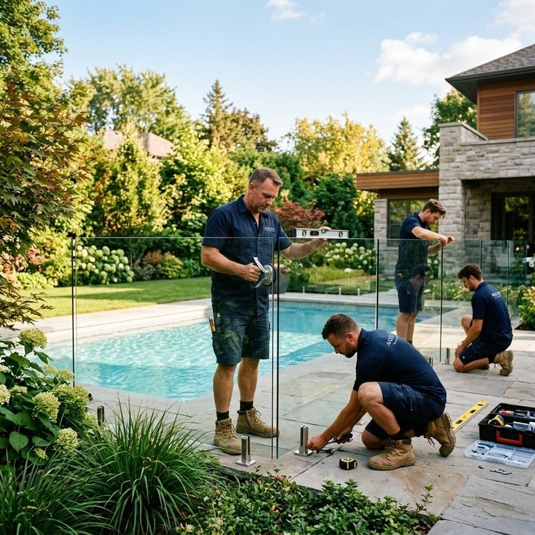 Frameless Glass Pool Fence Installation