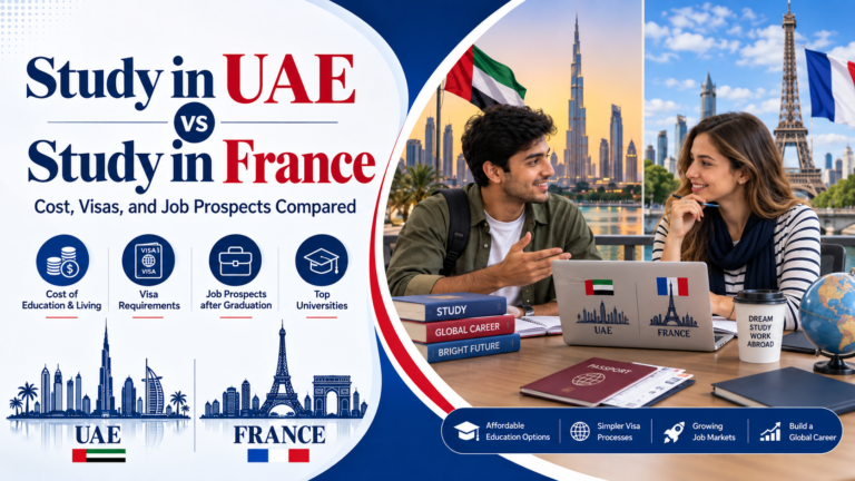 Topic: Study in UAE vs Study in France: Cost, Visas, and Job Prospects Compared 