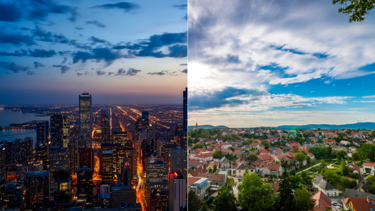 city vs town